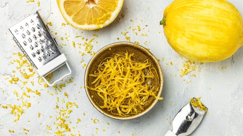 lemon zest with grater