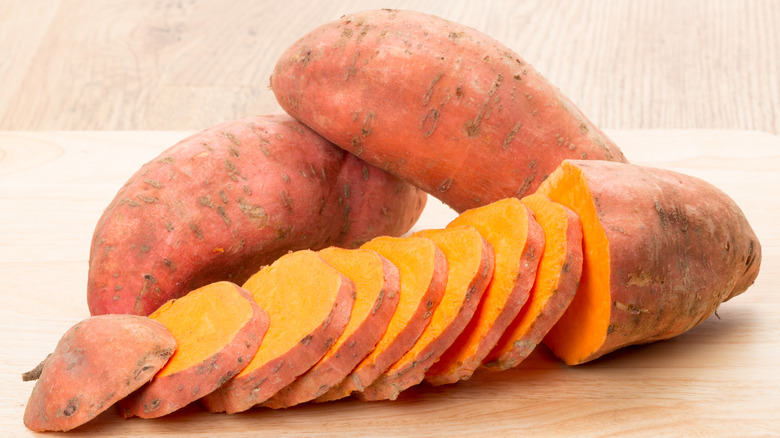 sweet potatoes whole and sliced
