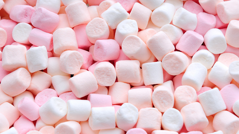 Pink and white marshmallows