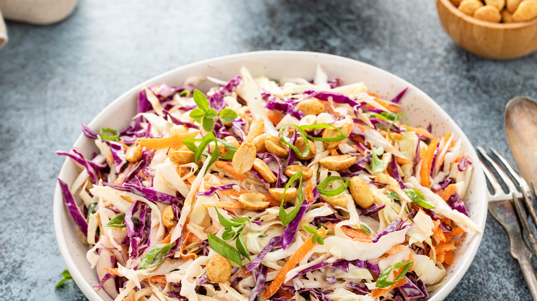 colorful bowl of coleslaw