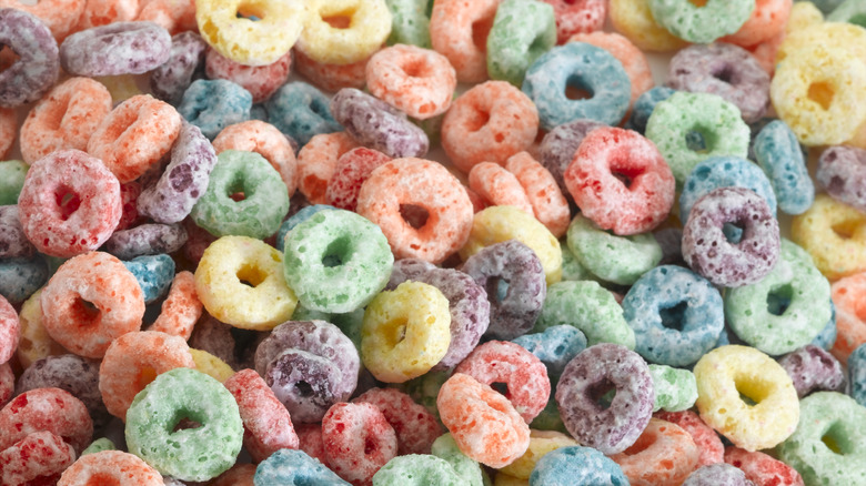 Colorful Froot Loops cereal