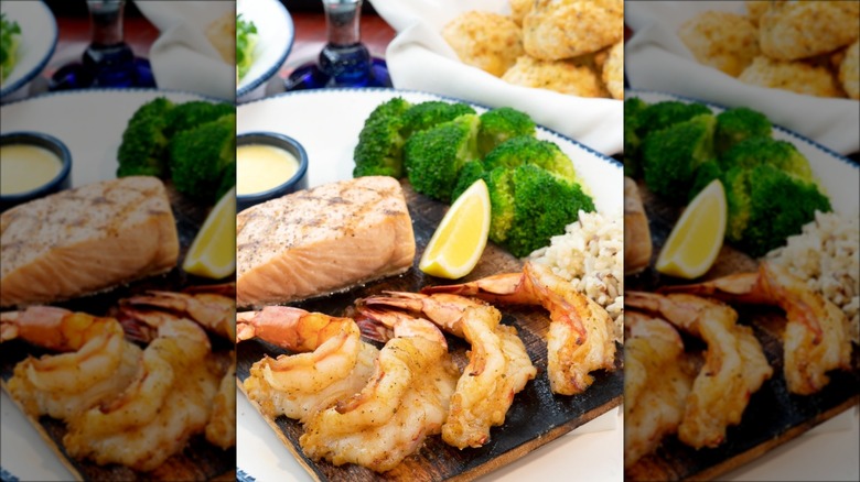 Seafood plate at Red Lobster