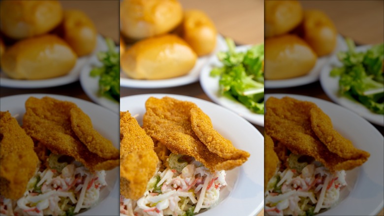 Fried fish at Golden Corral