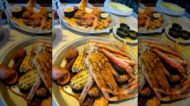 Seafood boil at Joe's Crab Shack