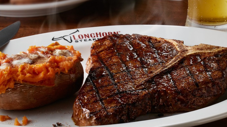 LongHorn Steakhouse steak and potato