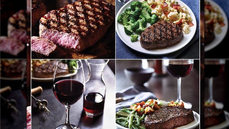 various Applebee's steaks