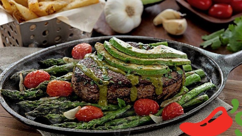 Chili's steak and avocado