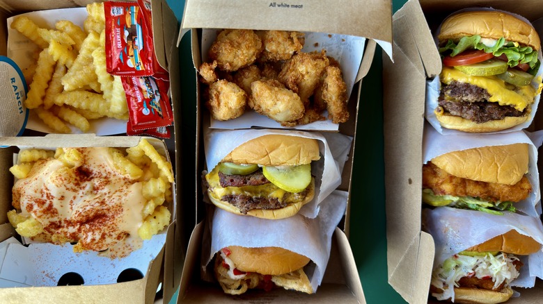 Assorted Shake Shack foods