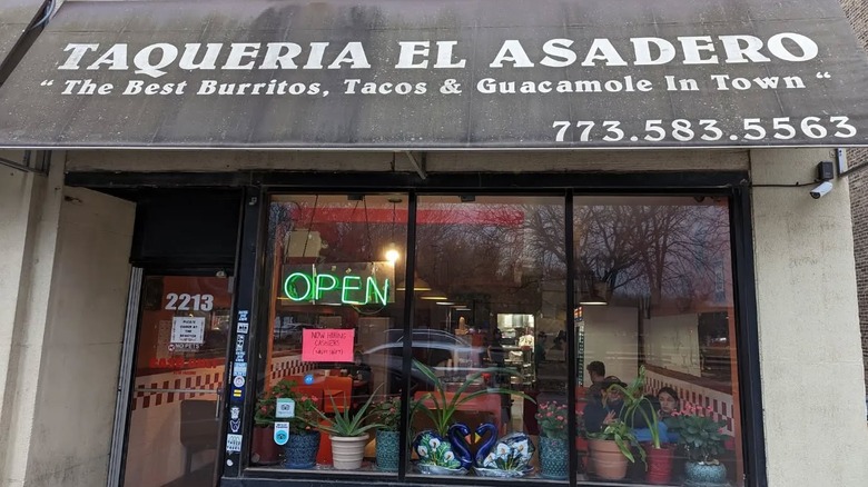 The front of Taqueria El Asadero in Chicago