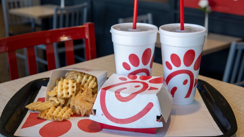 Chick-fil-A tray of food