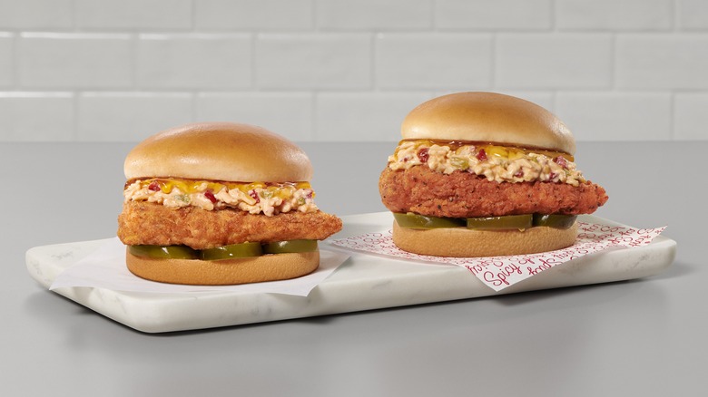 Chick-fil-A pimento cheese chicken sandwiches