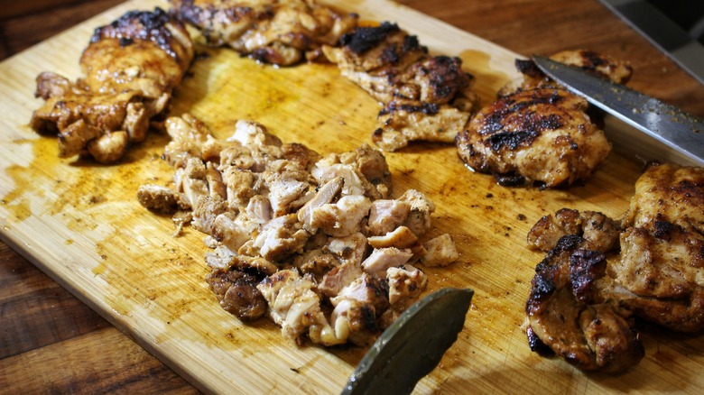 Chopped grilled chicken