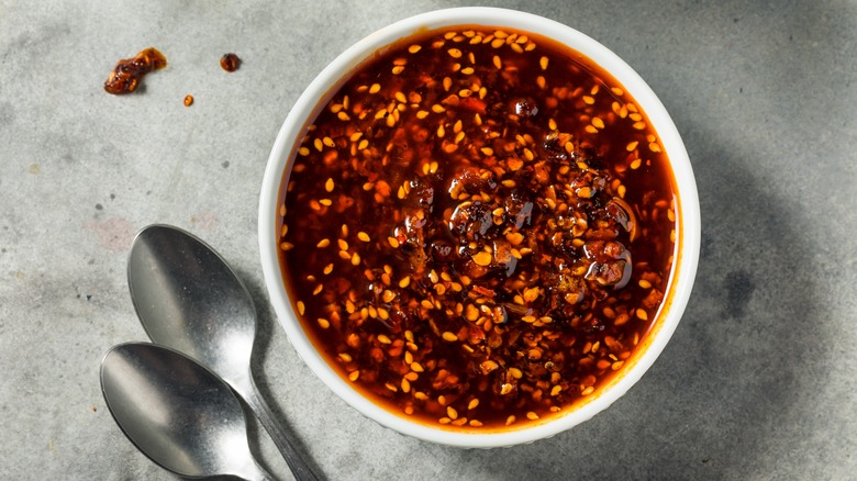 Bowl of chili crisp