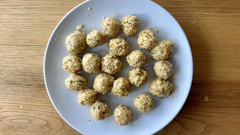 Rolling matzo balls