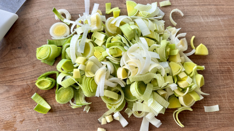 Chopped leeks