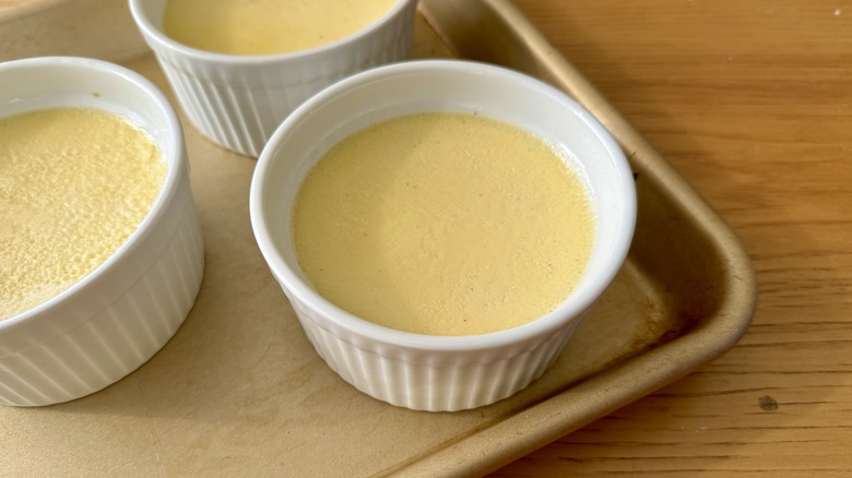 Cooled crème brûlée