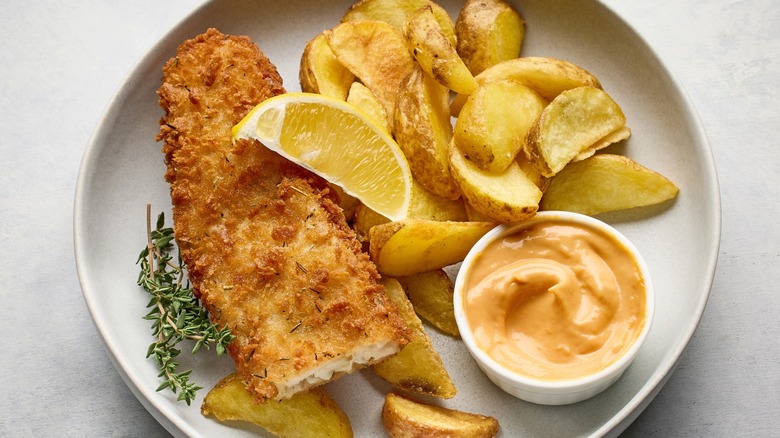 crispy fish and chips