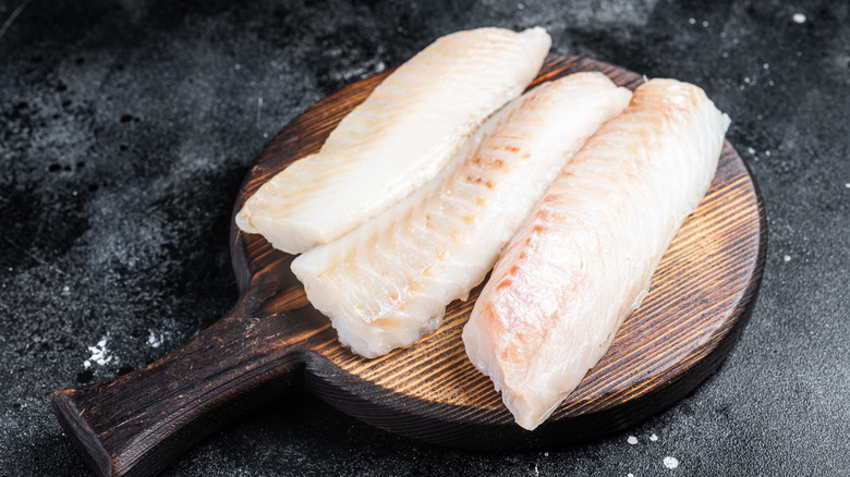 three white fish filets