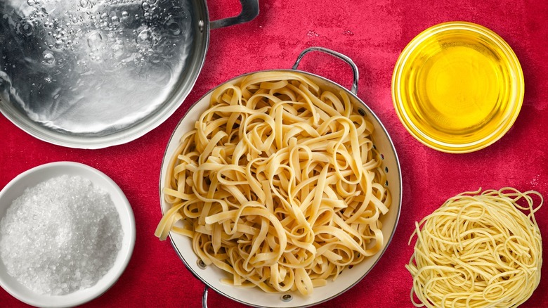 Pasta with ingredients