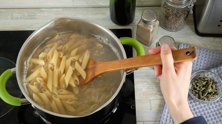 pot of pasta from above 