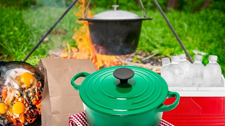 Outdoor cooking necessities for camping