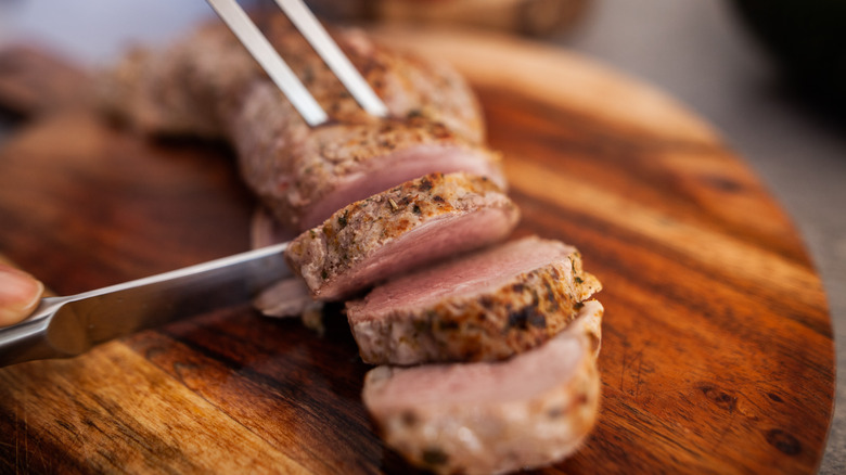 Sliced pork tenderloin