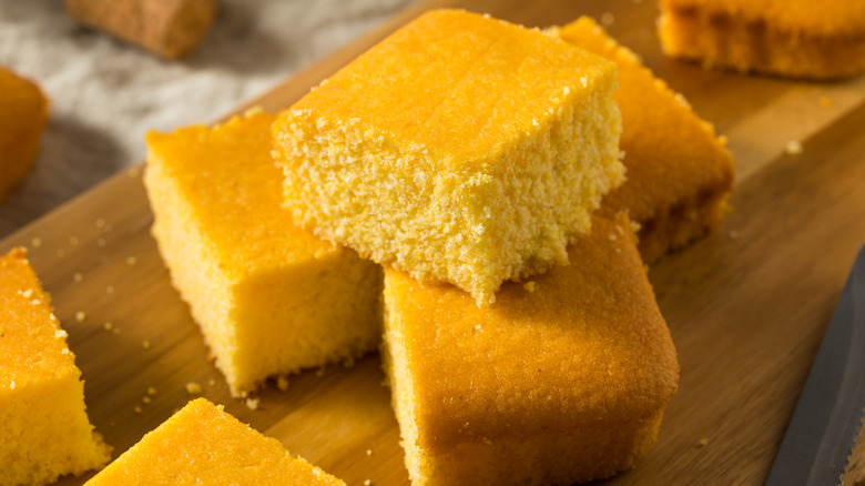 Slices of cornbread