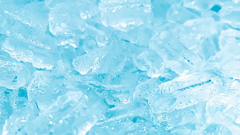 blue food court ice