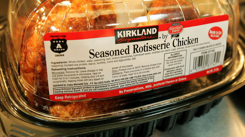 Costco rotisserie chicken box label