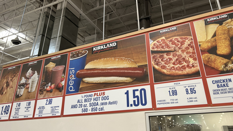 Costco food court signs