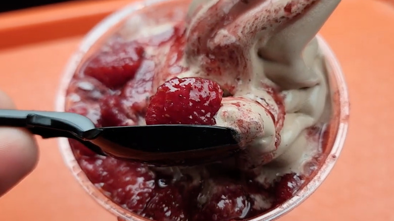 chocolate strawberry sundae at Costco