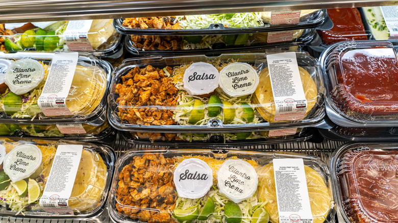 Costco taco kits on a shelf
