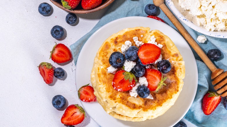 Pancakes made with cottage cheese