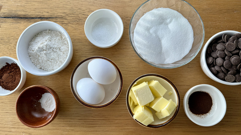 Ingredients for brownie brittle