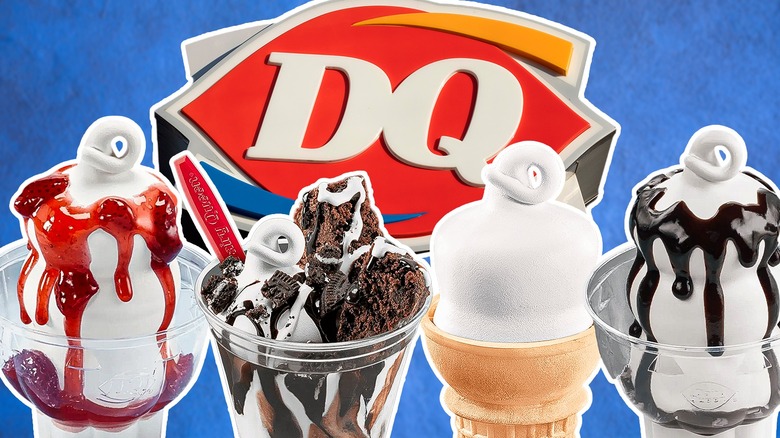 Dairy Queen cone sign with sundaes