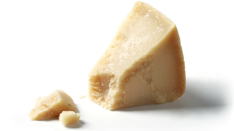 A piece of Parmesan cheese