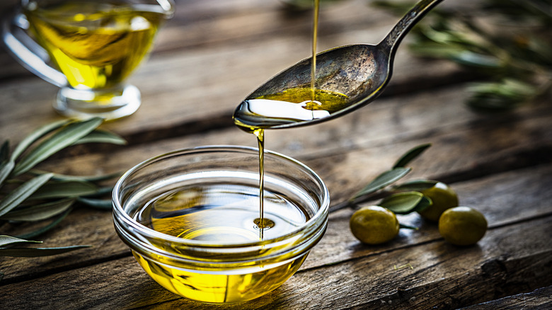 Olive oil drizzle