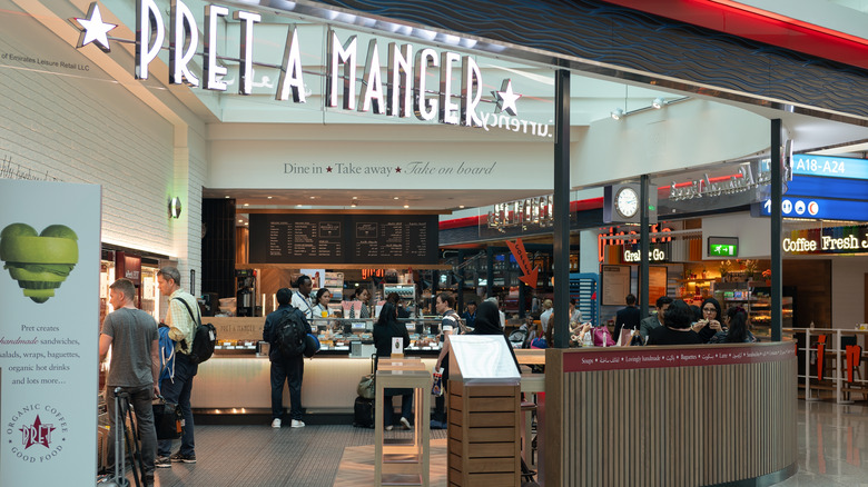 Interior of a Pret a Manger location