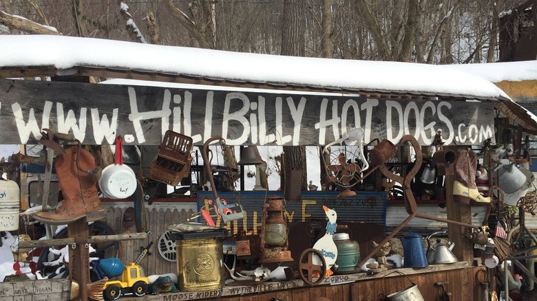 Outside of Hillbilly Hotdogs