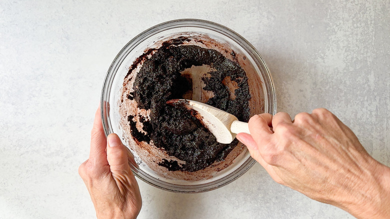 brownie batter in bowl