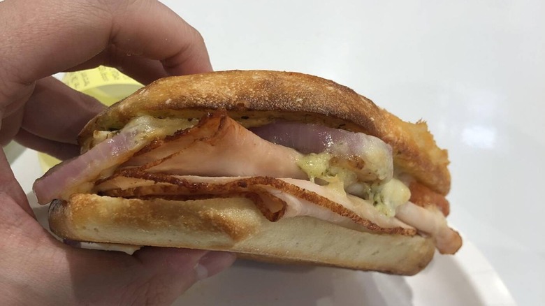 Costco hot turkey and provolone sandwich