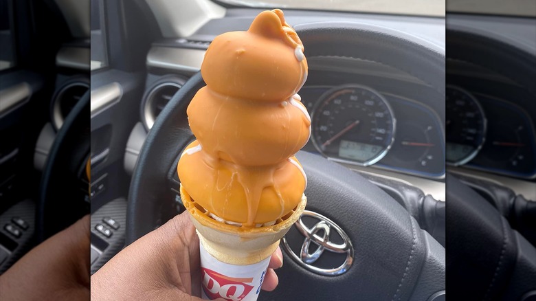 Dairy Queen butterscotch dipped cone