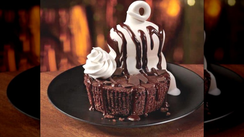 Triple Chocolate Brownie dessert