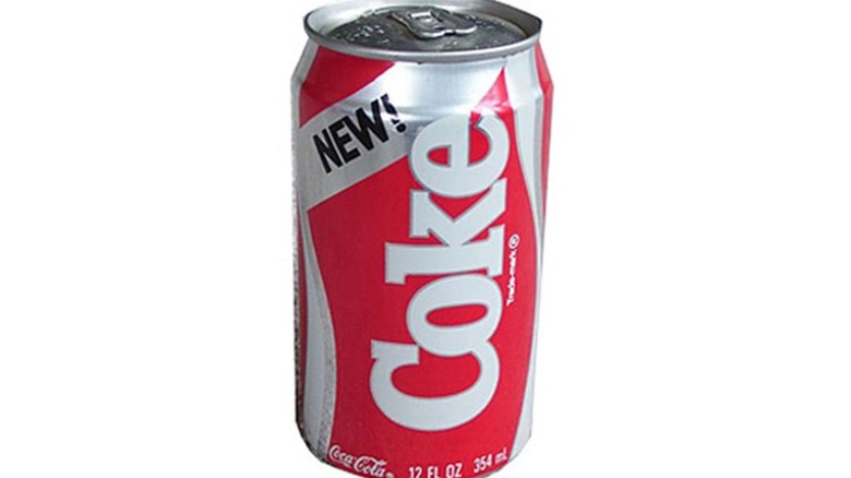 A can of New Coke on a white background