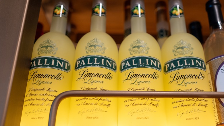 Bottles of limoncello