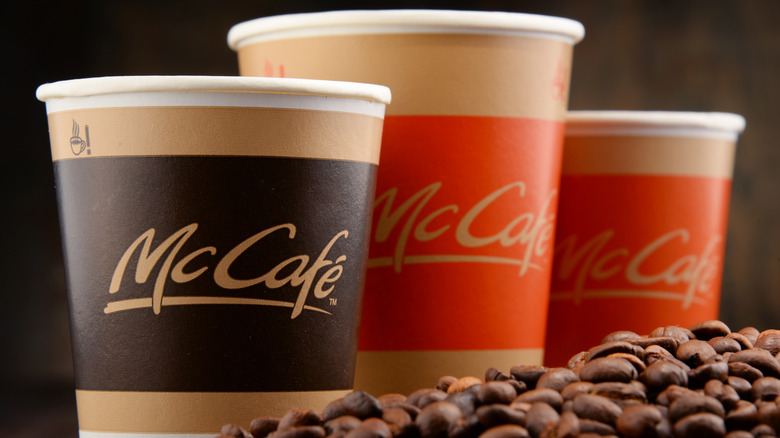 McDonald's McCafé cups with beans