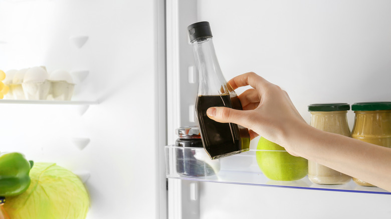 Soy sauce placed in fridge