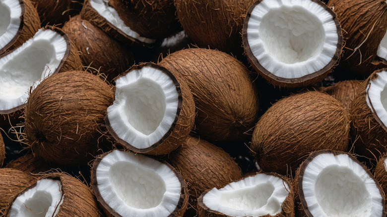 coconuts and halves