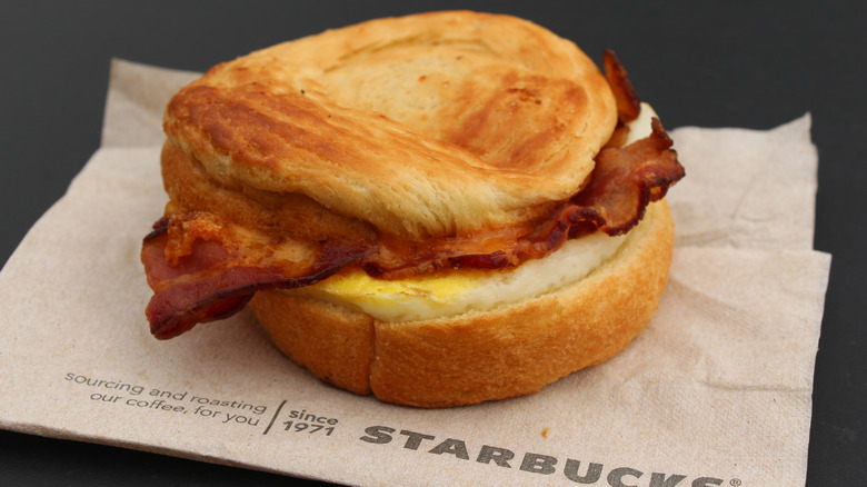 Starbucks' bacon, egg, and gouda sandwich