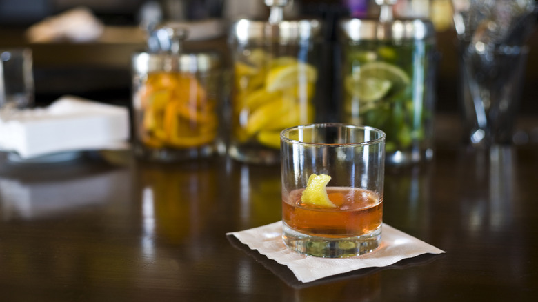 sazerac in a bar